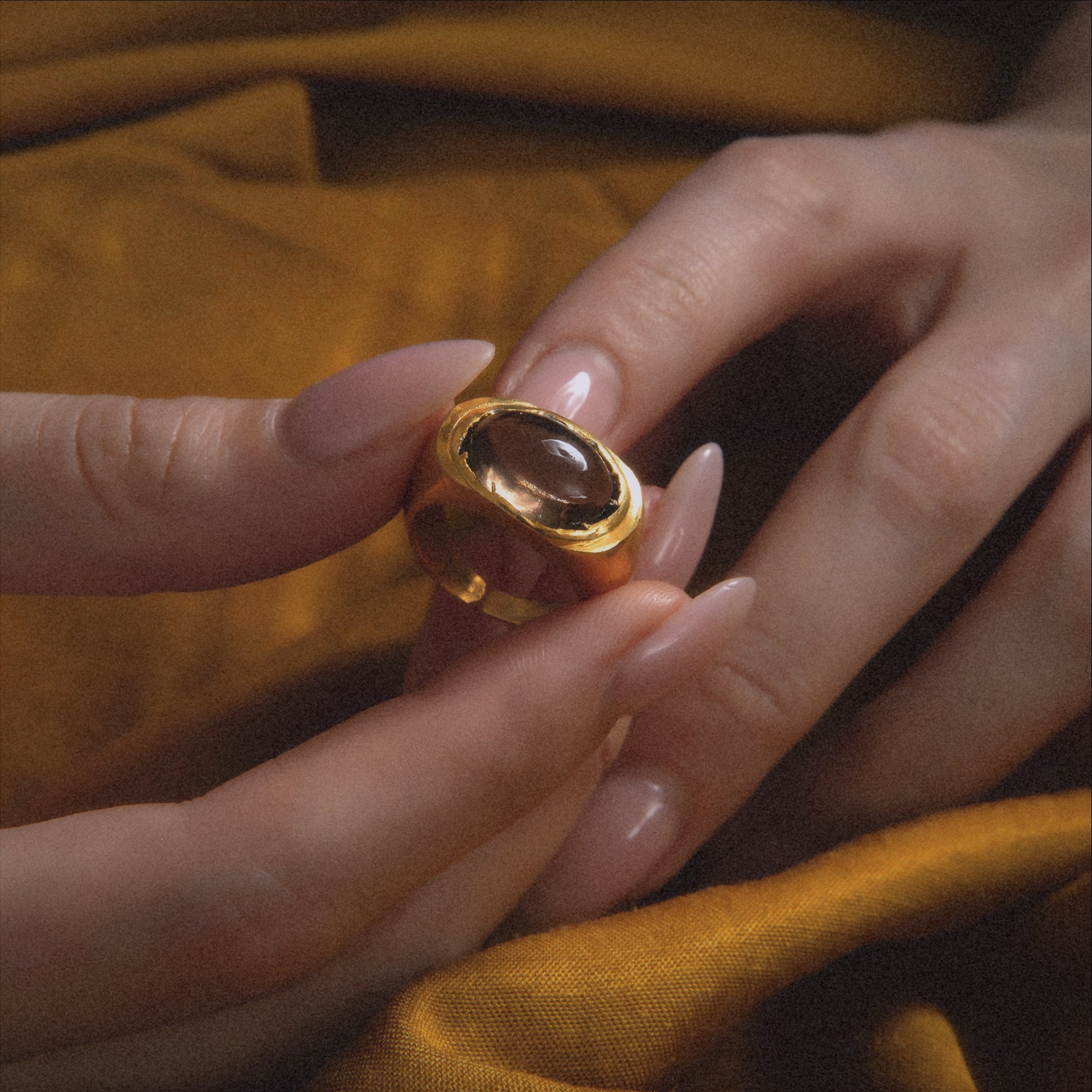 Roman Signet -   Smoky Quartz