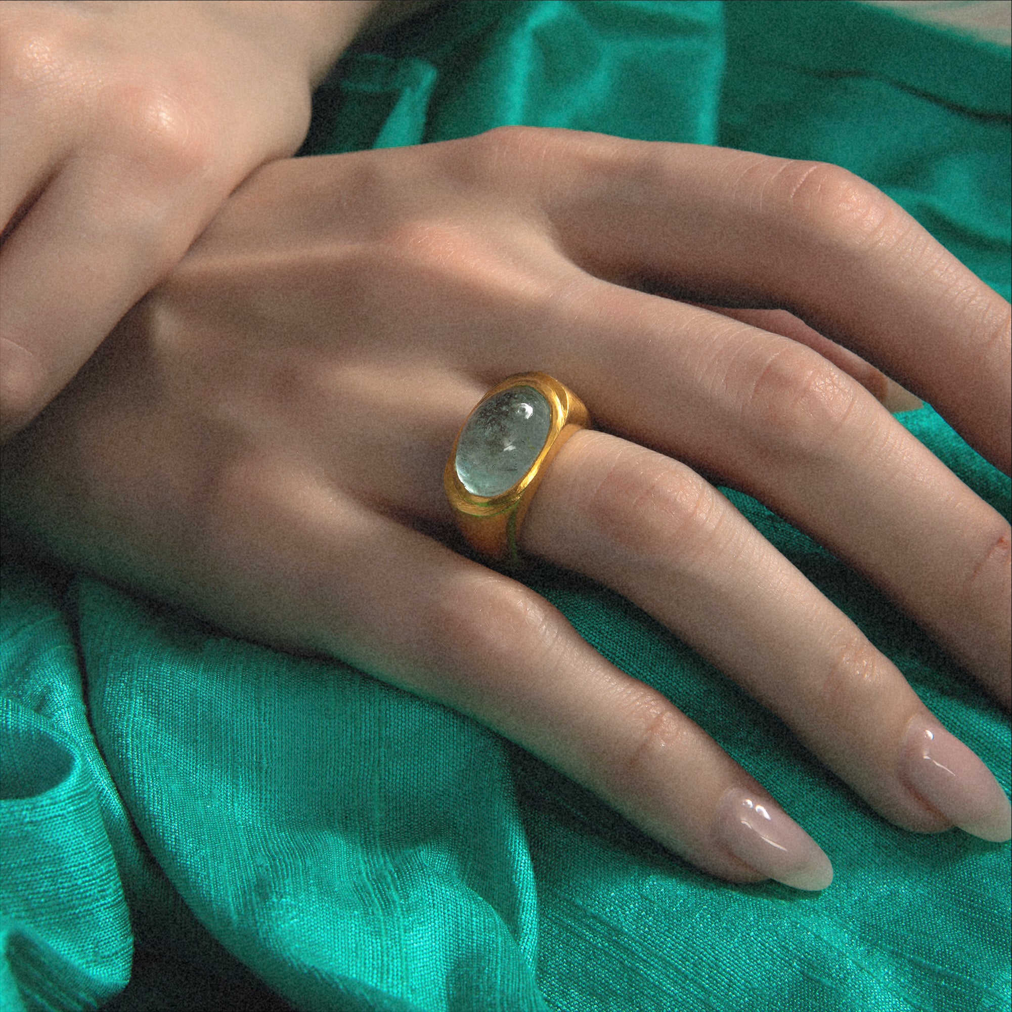 Roman Signet -   Aquamarine