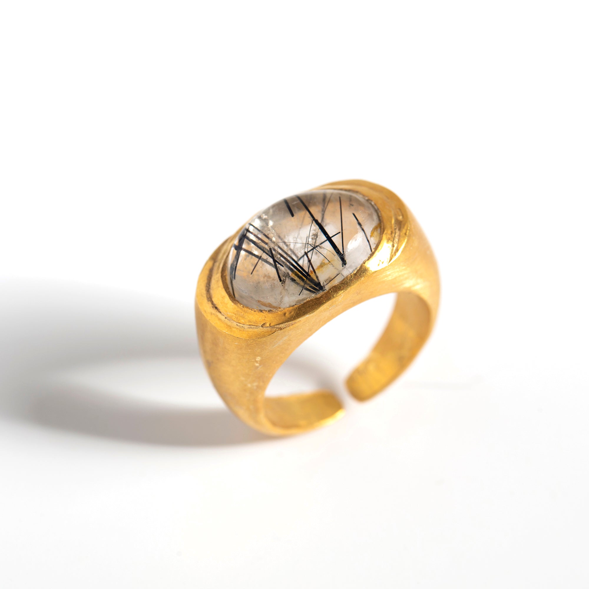 Roman Signet -   Black Rutile Quartz